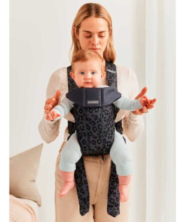 Mochila Porta Bebé Mini Mesh leopardo antracita
