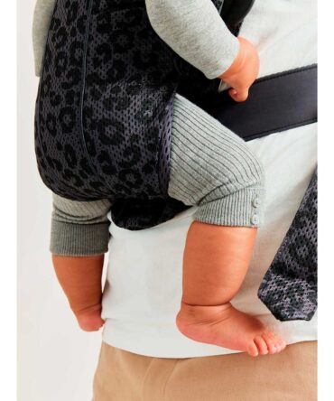 Mochila Porta Bebé Mini Mesh leopardo antracita