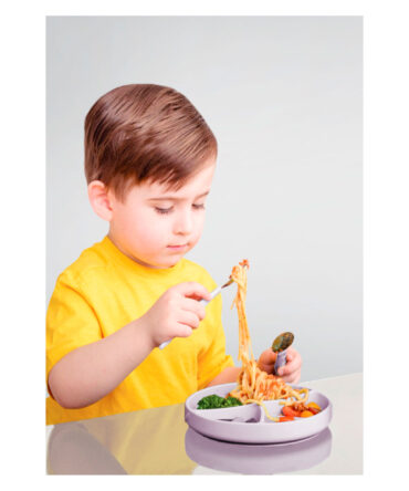 Plato silicona con compartimentos y ventosa Everyday baby lavander