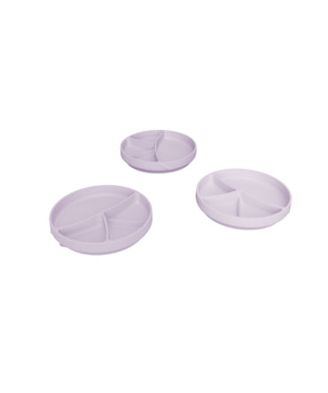 Plato silicona con compartimentos y ventosa Everyday baby lavander