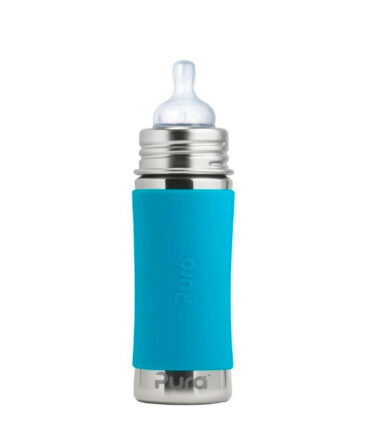 Biberón de acero inoxidable Pura 325ml Tetina +3m