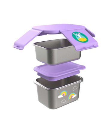 Set de fiambreras inox unicornio