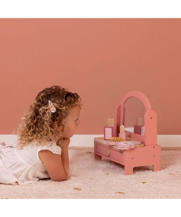 Tocador con set maquillaje madera Little Dutch