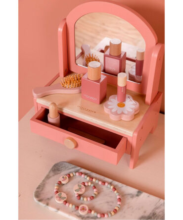 Tocador con set maquillaje madera Little Dutch