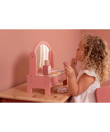 Tocador con set maquillaje madera Little Dutch