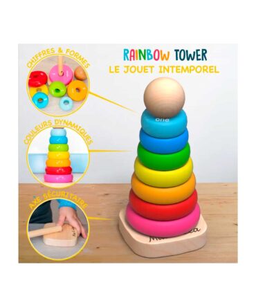 Torre arco iris apilable Max & Lea
