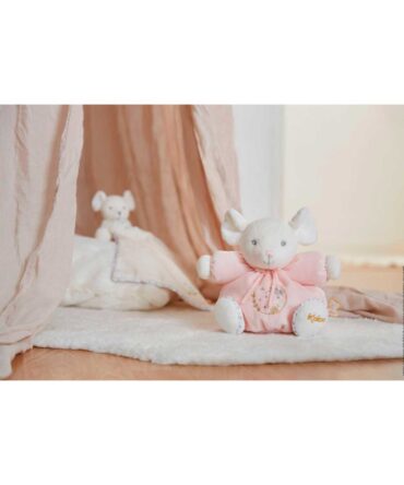Peluche ratoncito suave para bebés rosa
