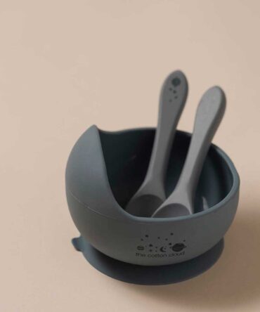 Cuenco silicona con ventosa sin BPA cósmico