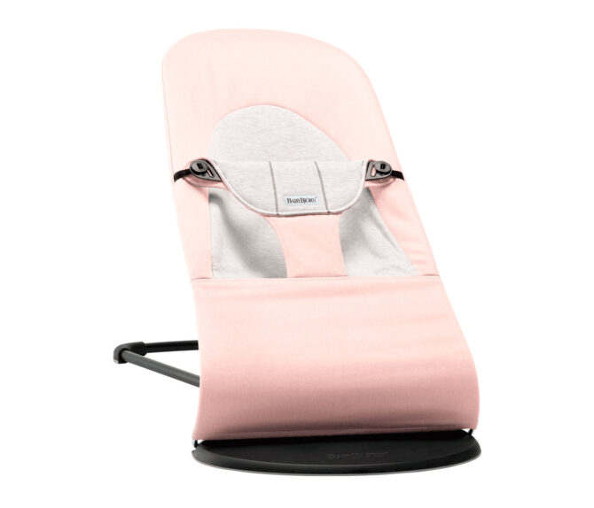 Hamaca bebé Babybjorn Balance Soft cotton jersey rosa/gris