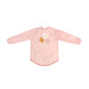Bata impermeable infantil para colegio, guardería o para pintar en casa de color rosa y flores