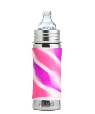 Biberón de acero inoxidable Pura 325ml Tetina +6m