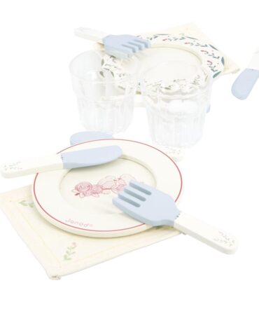 Dinette en Maleta Abuelita Alegre Vajilla Infantil de Madera