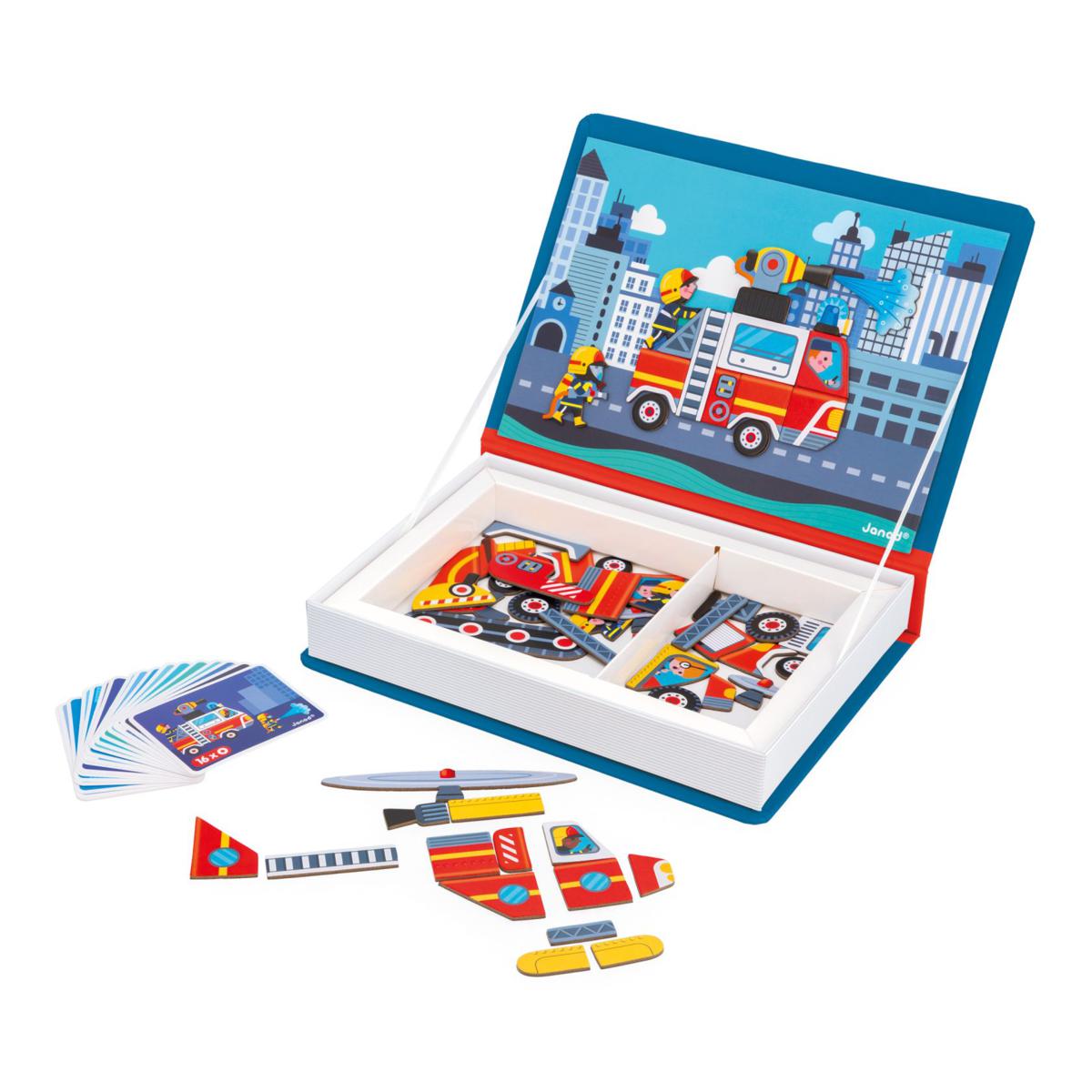 Magnetibook juego bomberos Janod - Imagen 2