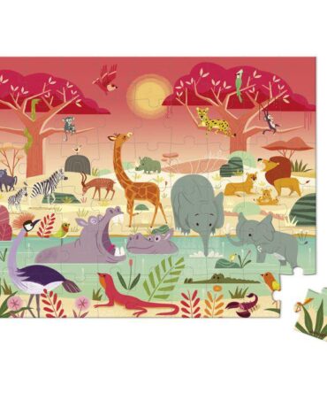 Puzzle la reserva animal 54 piezas