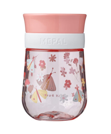 Vaso antiderrame 360º Mio 300ml flores y mariposas