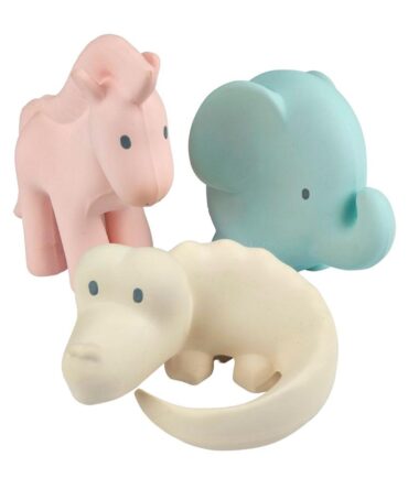Set safari 3 animales con bolsa de algodón
