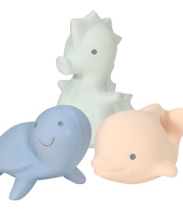 Set océano 3 animales con bolsa de algodón