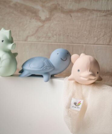 Set océano 3 animales con bolsa de algodón
